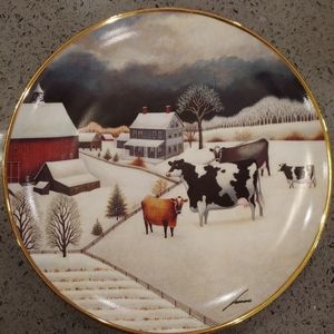 American Folk Art Plate